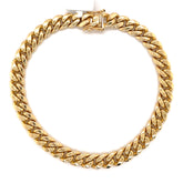 10K Solid Gold Miami Cuban Bracelet - 8MM - White Carat - USA & Canada